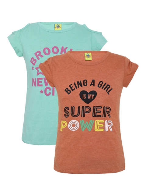 

Punkster Girls Pack of T-shirt With Top, Brown