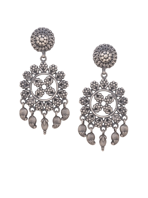 

Silvermerc Designs Silver-Plated Sterling Silver Circular Drop Earrings