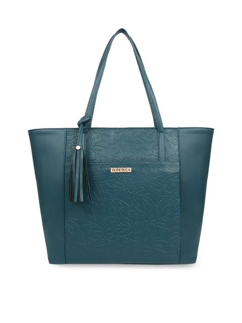 

Toteteca Teal Blue Textured Shoulder Bag