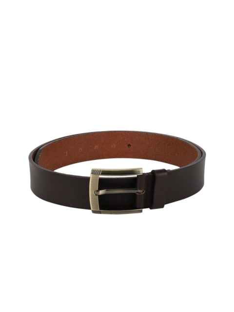 

Peter England Men Brown Solid Leather Belt
