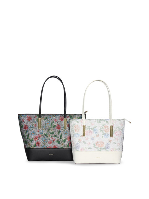 

ESBEDA Set of 2 Printed Shoulder Bag, Grey