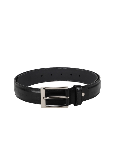 

Peter England Men Black Woven Design Belt