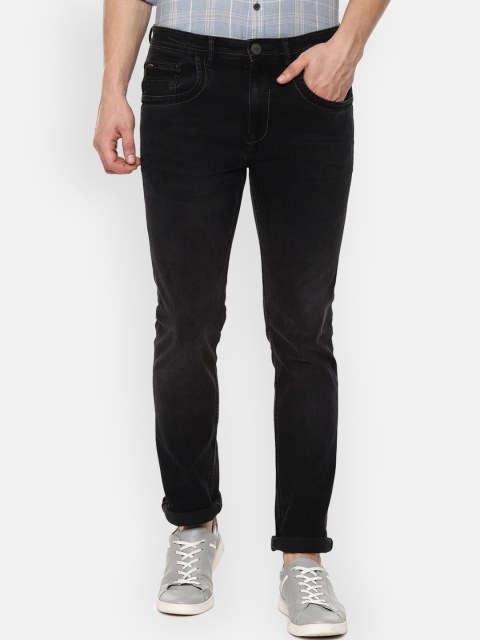 

V Dot Men Black Slim Fit Mid-Rise Clean Look Stretchable Jeans