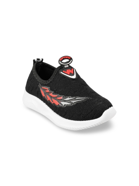 

Kittens Boys Black & Red Woven Design Slip-On Sneakers