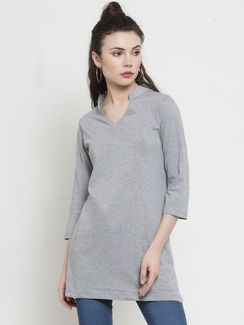 

Kalt Women Grey Solid Knitted Tunic