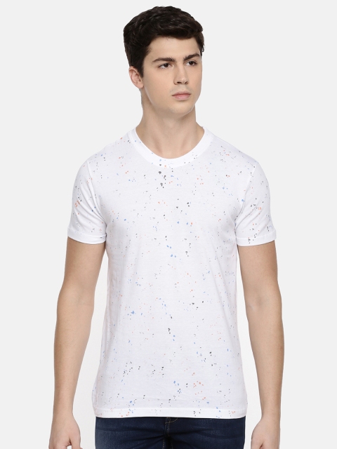 

BLISTON Men White Printed Round Neck T-shirt
