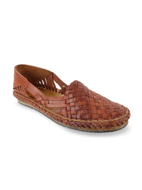 

Metro Men Tan Brown Leather Sandals
