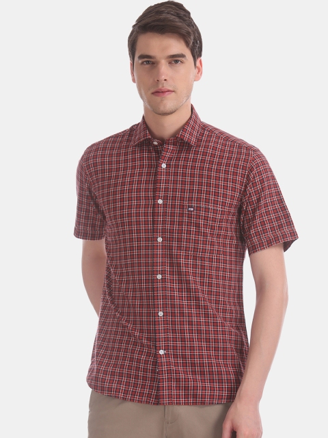 

Arrow Sport Men Red Regular Fit Checked Casual Shirt