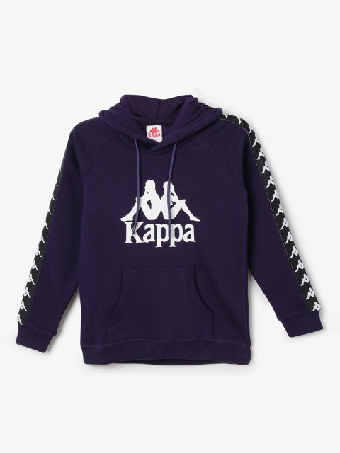 

Kappa Boys Purple & White Printed Hooded Pullover Sweatshirt