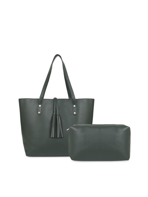 

Toteteca Green Solid Tote Bag With Pouch