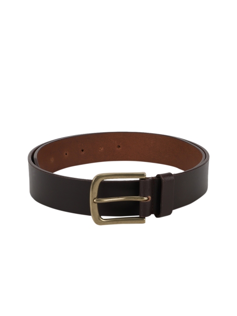 

Peter England Men Brown Solid Leather Belt