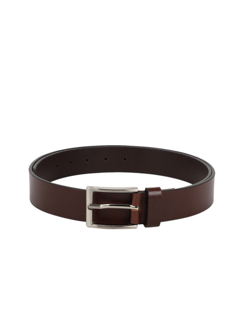 

Peter England Men Brown Solid Leather Belt