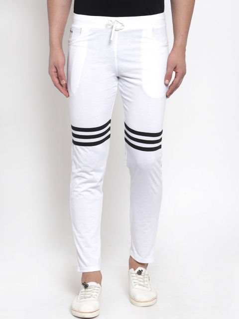 

Hubberholme Men White Solid Track Pants