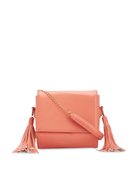 

Bagstopia Peach-Coloured Solid Sling Bag