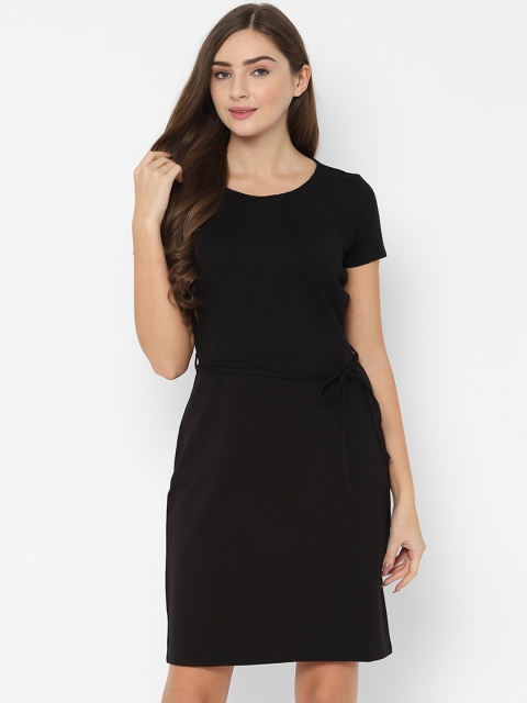 

Allen Solly Woman Black Solid Sheath Dress