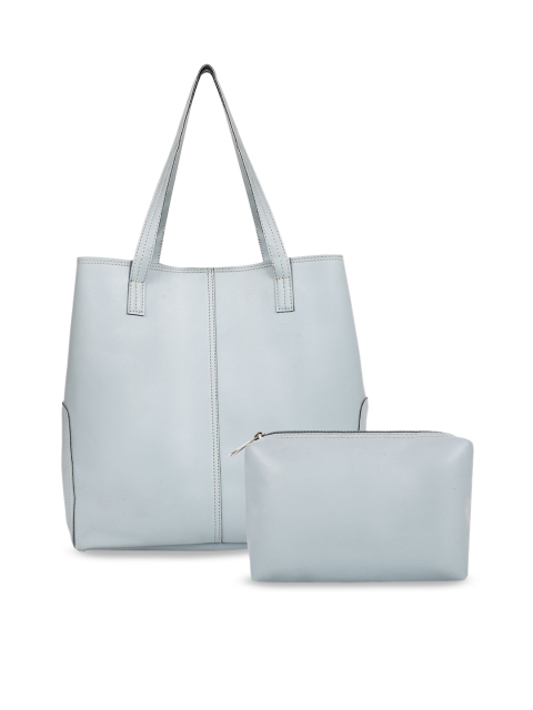 

Toteteca Blue Solid Tote Bag With Pouch