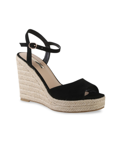 

London Rag Women Black Solid Suede Heels