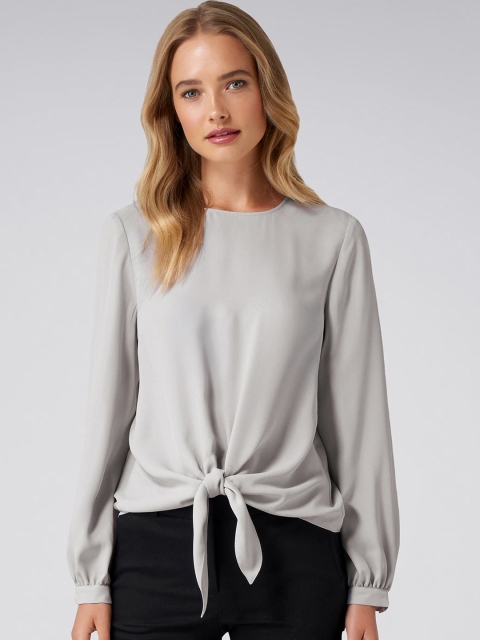 

Forever New Women Grey Solid Top