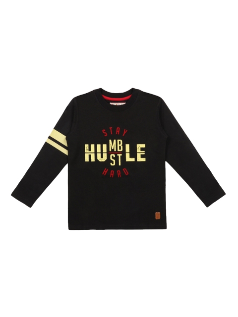 

Lil Tomatoes Boys Black & Yellow Printed Sweatshirt