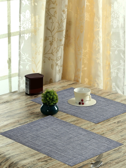 

OBSESSIONS Set of 6 Grey Textured Vinyl Maze Dining Table Mat