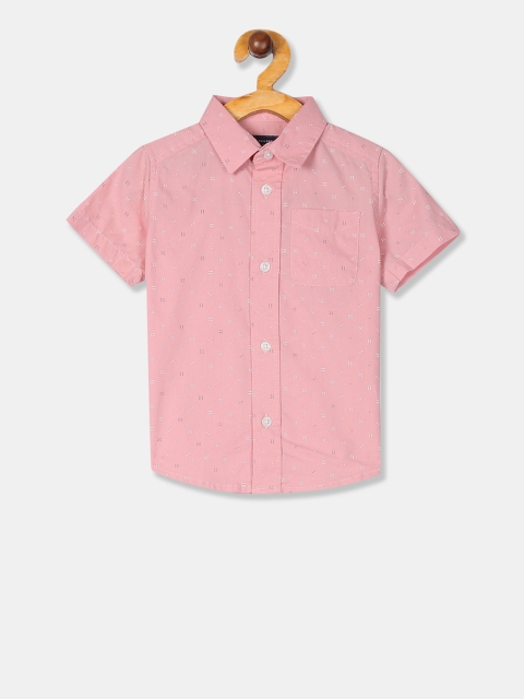 

The Childrens Place Boys Pink Regular Fit Printed Casual Shirt