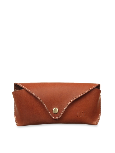 

ECHT Unisex Tan Brown Solid Leather Spectacle Case