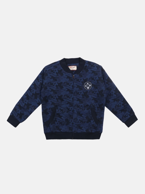 

Lil Tomatoes Boys Printed Bomber Jacket, Navy blue