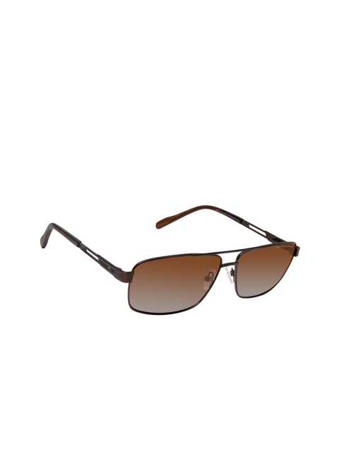 

David Blake Unisex Rectangle Sunglasses, Brown