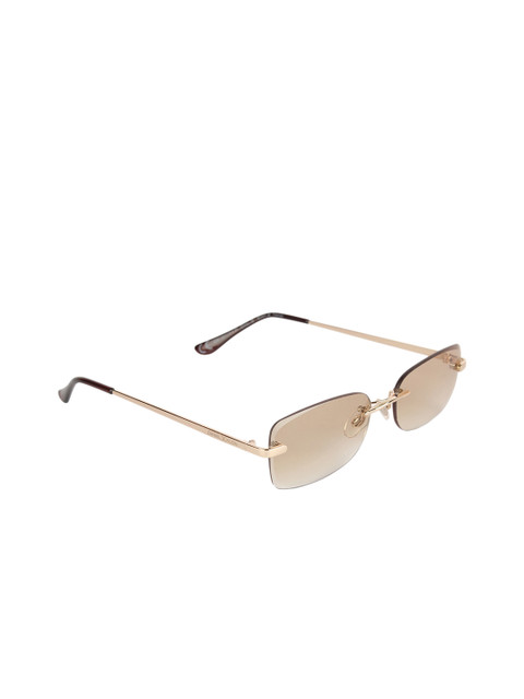 

Daniel Klein Women Polazised & UV Protected Rectangle Sunglasses DK4271P-C2, Brown