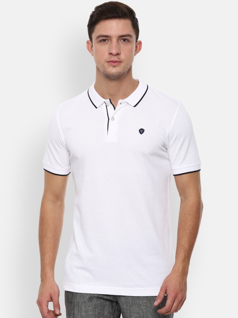 

Van Heusen Sport Men White Solid Polo Collar T-shirt