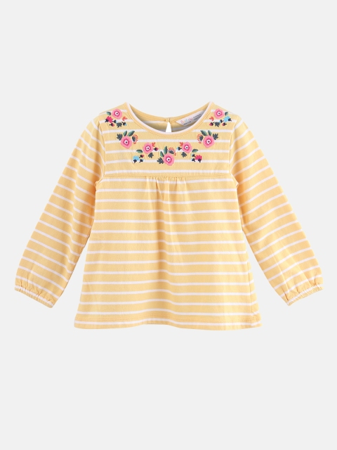 

Beebay Girls Yellow Striped Top