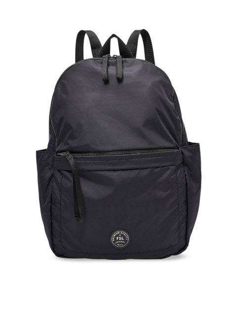 

Fossil Men Black Solid Backpack