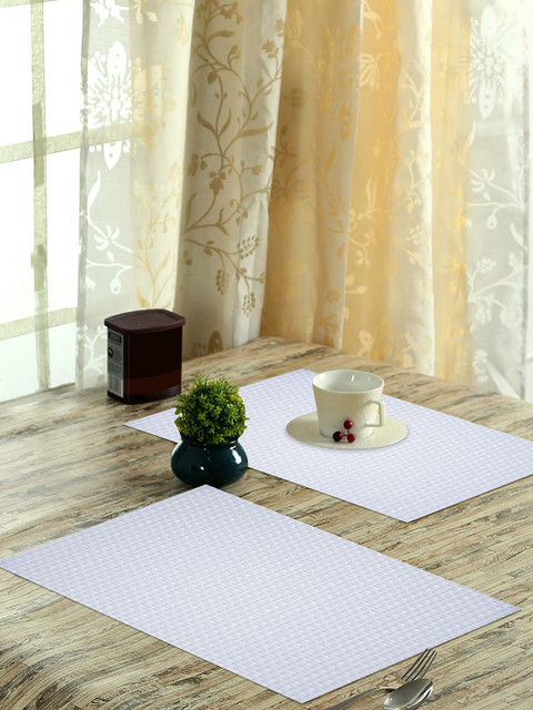 

OBSESSIONS Set of 6 Grey Vinyl Maze Dining Table Mat