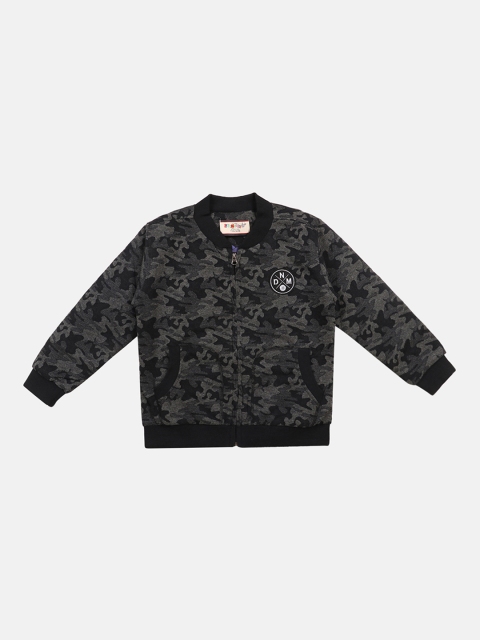 

Lil Tomatoes Boys Printed Bomber Jacket, Black