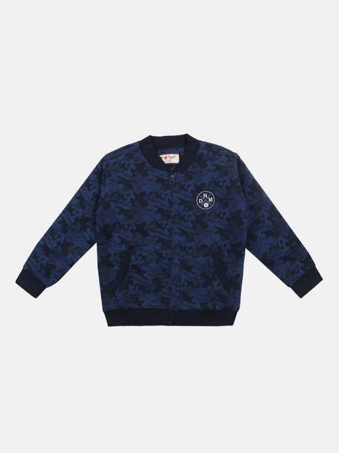 

Lil Tomatoes Boys Printed Bomber Jacket, Navy blue