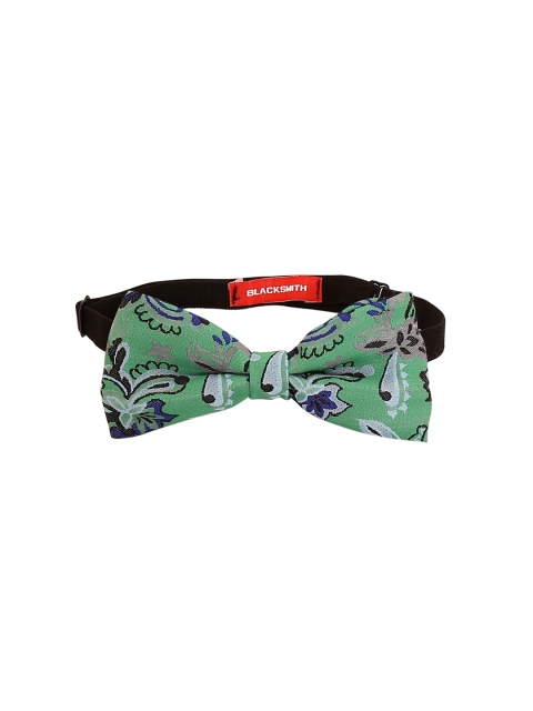 Blacksmith Grey & Blue Woven Design Bow Tie