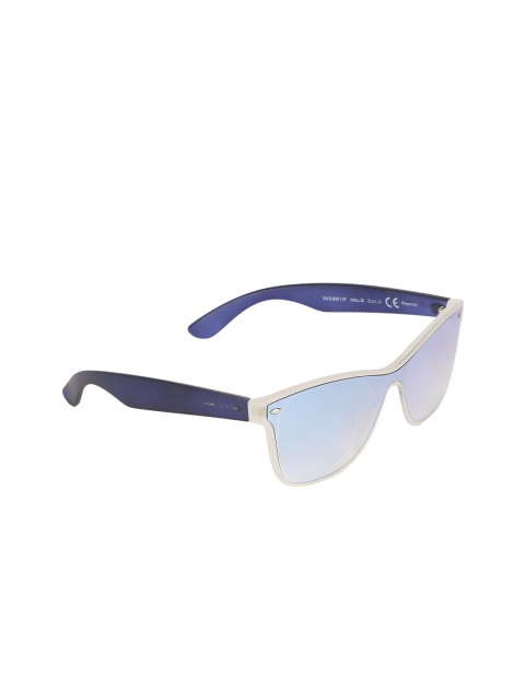 

Daniel Klein Men Polarized Rectangle Sunglasses DK3201P-C3, Blue