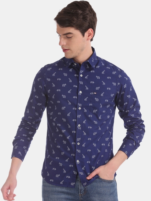 

Arrow Sport Men Blue Slim Fit Printed Casual Shirt