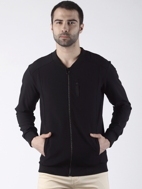 

Rex Straut Jeans Men Solid Bomber Jacket, Black