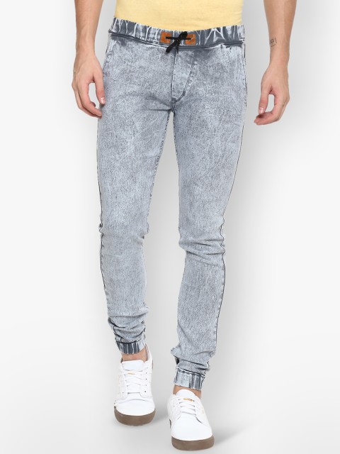 

Urbano Fashion Men Grey Slim Fit Mid-Rise Clean Look Stretchable Jeans