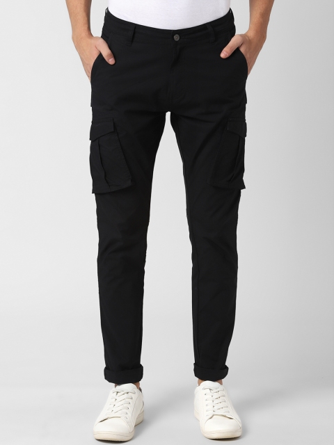 

Peter England Casuals Men Black Solid Regular Fit Trousers