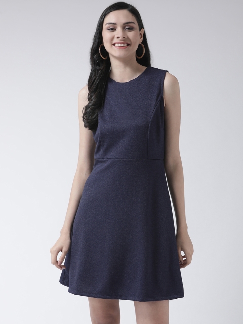 

Leo Sansini Women Navy Blue Solid Fit and Flare Dress