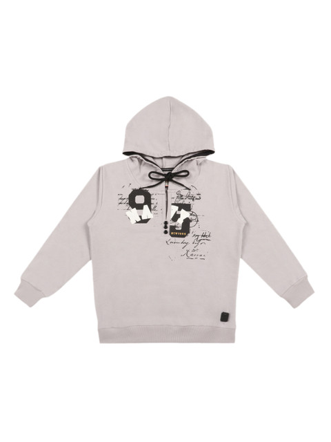 

Lil Tomatoes Boys Grey Printed Hooded Sweatshirt