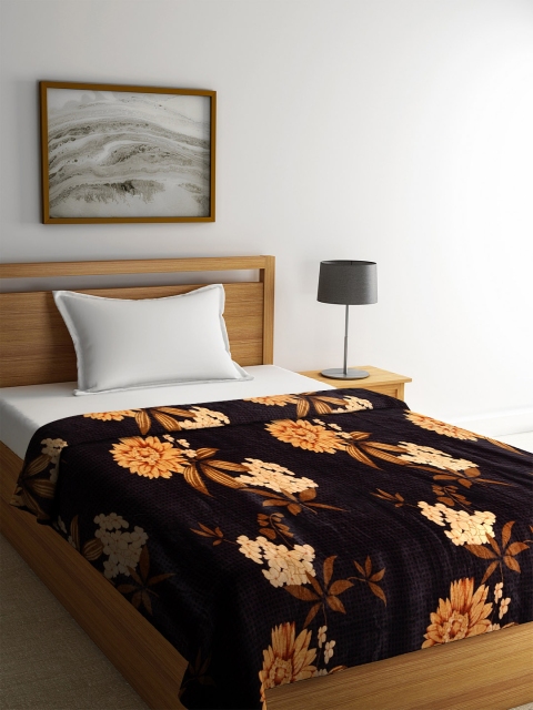 

Portico New York Brown & Beige Striped AC Room 350 GSM Single Bed Blanket