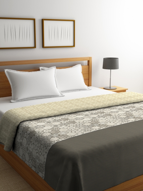 

Portico New York Grey & Beige Abstract AC Room 210 GSM Double Bed Comforter