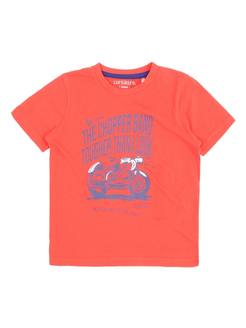 

Pantaloons Junior Boys Red Printed Round Neck T-shirt