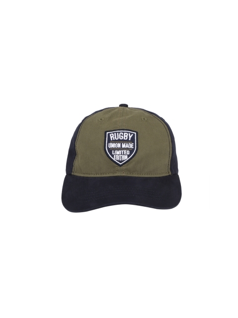 

Peter England Men Navy Blue & Olive Green Colourblocked Twill Baseball Cap
