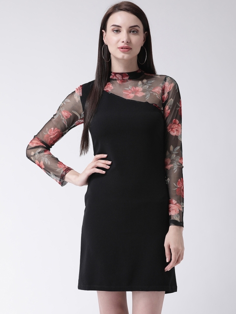 

Leo Sansini Women Black Printed Sheath Dress