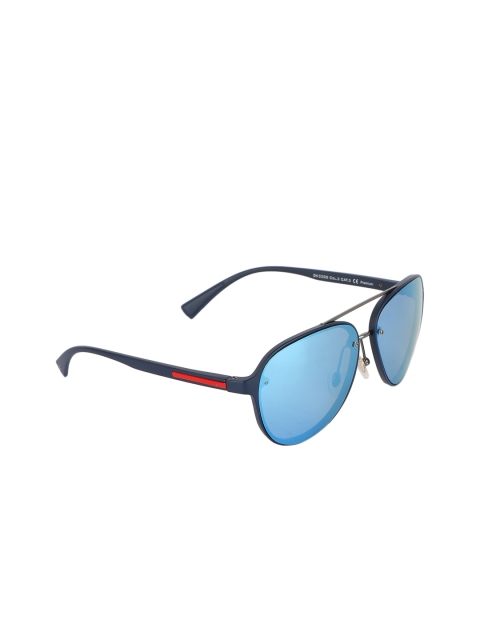 

Daniel Klein Men Polazised & UV Protected Oval Sunglasses DK3200-C3, Blue