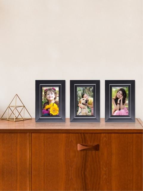 

RANDOM Set of 3 Black Table-Top Photo Frames